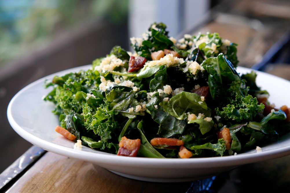 Spinach and kale salad at IL Bosco